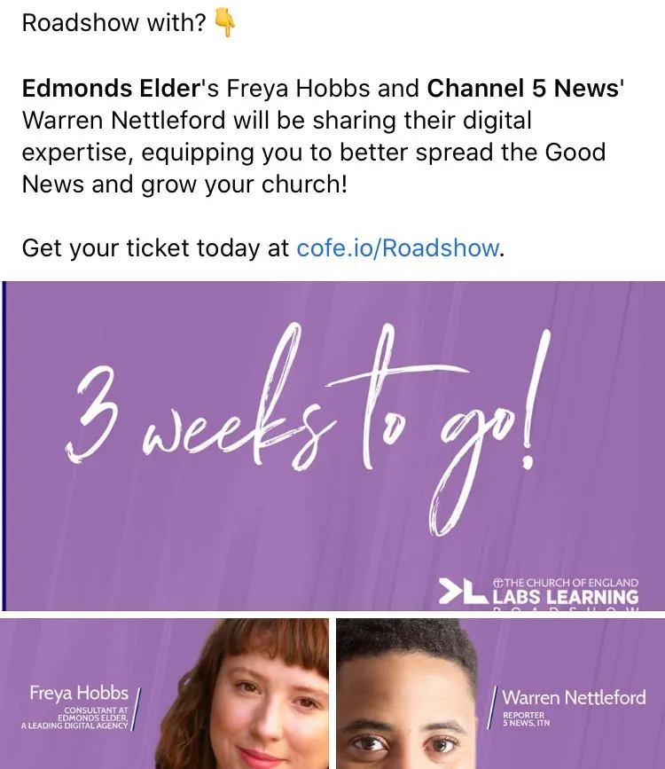 Social Media images for CofE Digital Team