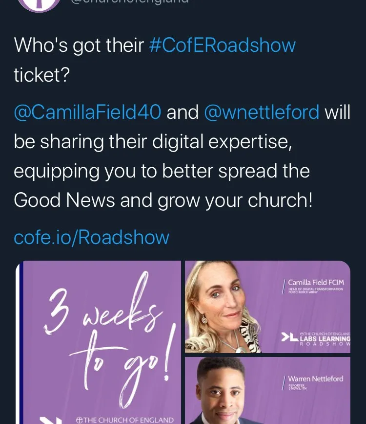 Social Media images for CofE Digital Team