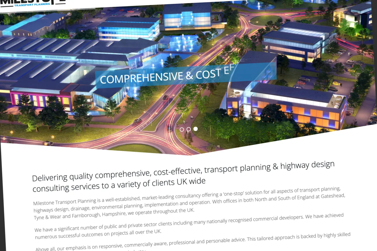 Website rebuild using Wordpress for Milestone Transport Planning