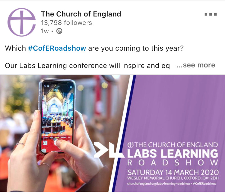 Social Media image for CofE Digital Team