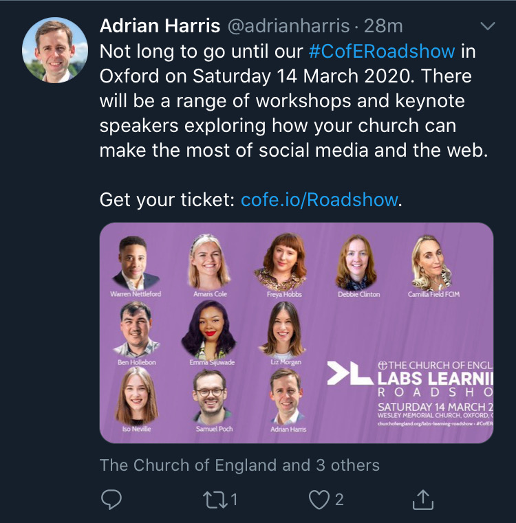 Social Media image for CofE Digital Team