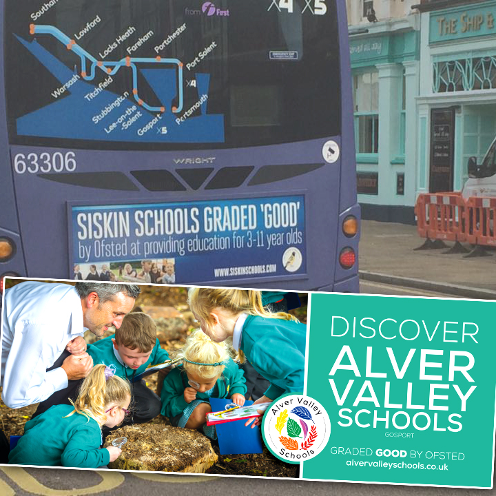 Bus signage for Alver Valley Schools